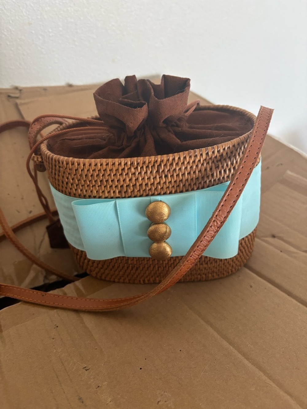 Woven Brown Rattan Basket